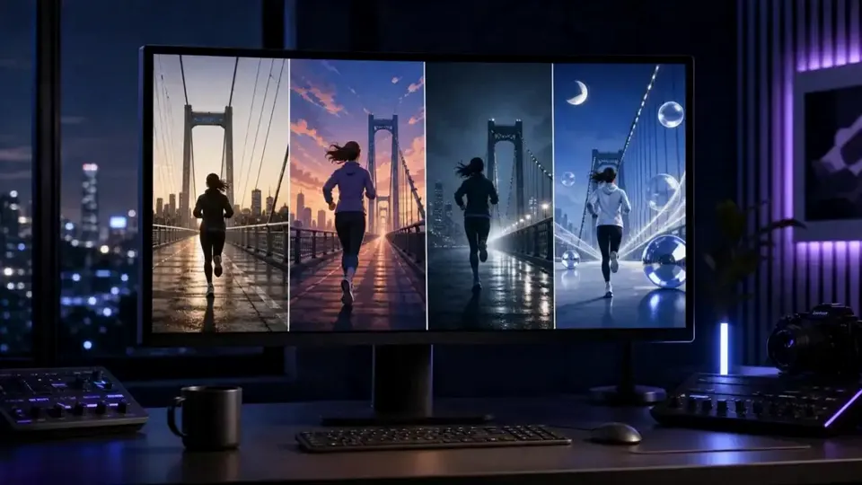 Multi-model creative space video case preview