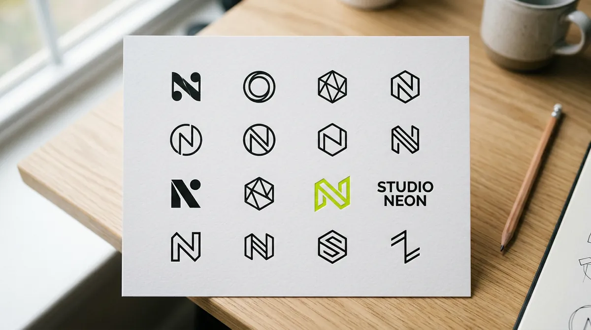 AI-generated brand logo design example