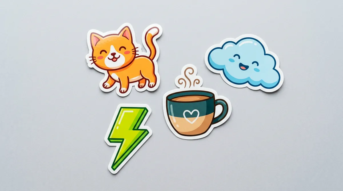 AI-generated sticker design example
